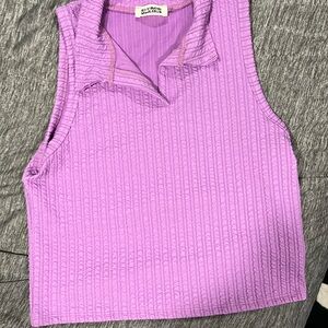 Blumin crop top large 76%poly 21%Rayon 3%spandex